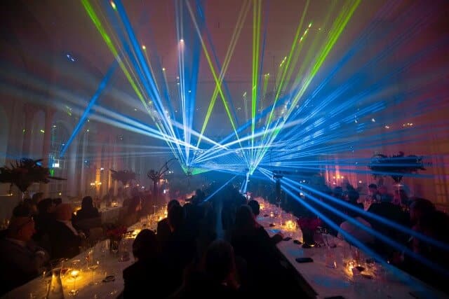 Lasershow zur Jubiläumsfeier in Köln