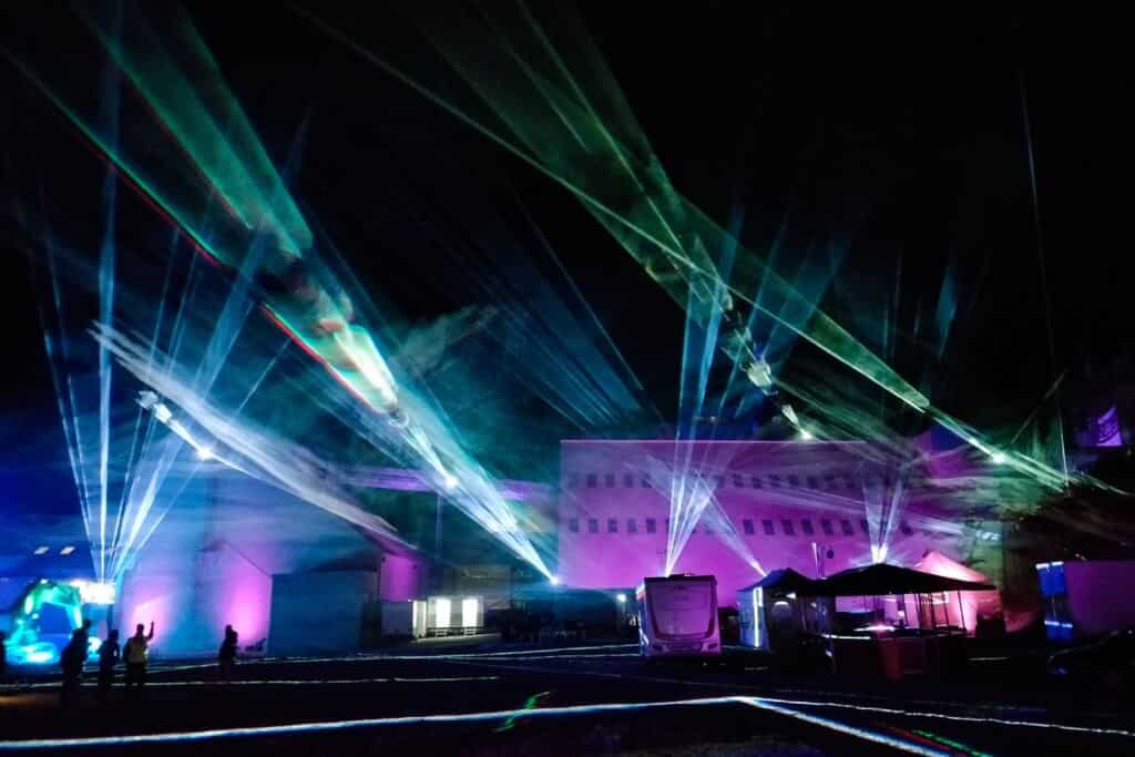 Atmosphärische Lasershow Hamburg