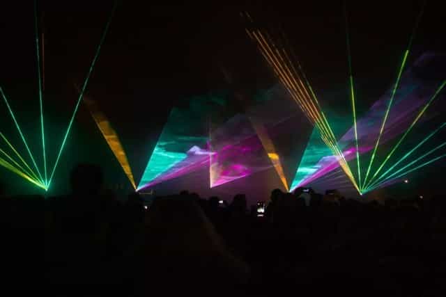 Lasershow zur Silvester in NRW